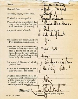 James Metcalf Death Certificate 